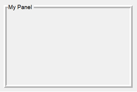 Panel with an etched-out border