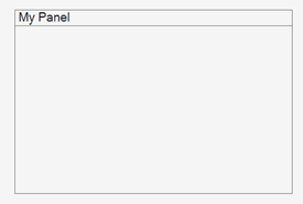 Panel with a title in the upper left