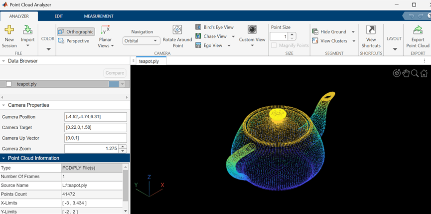 Point Cloud Analyzer - View, edit, and analyze point cloud data - MATLAB