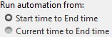 Run automation from start to end configuration