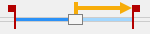 Interval flags showing automation run from current frame to end