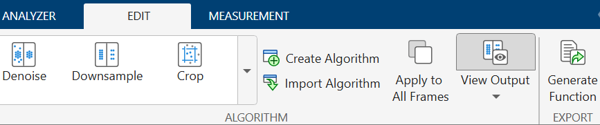 Edit tab of the Point Cloud Analyzer app