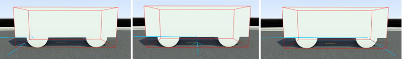 Sample vehicle with forward offset changes