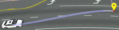 Lane change over 30 meters
