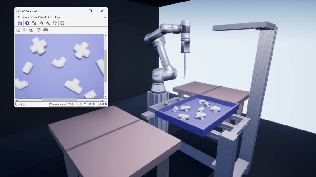 Intelligent bin picking simulation using Universal Robots manipulator in Unreal Engine.