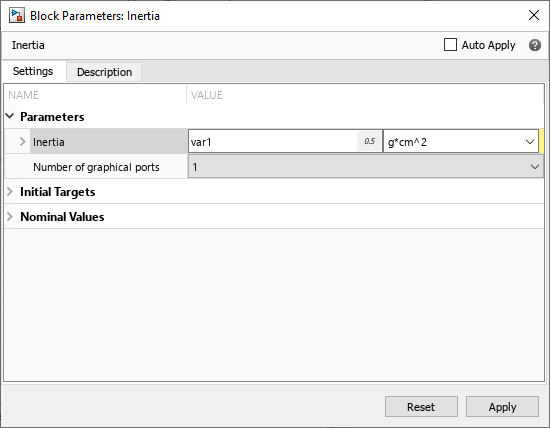 Block dialog box showing an evaluated variable