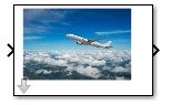 Airplane image aligned with margins
