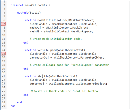 mask callback in m file