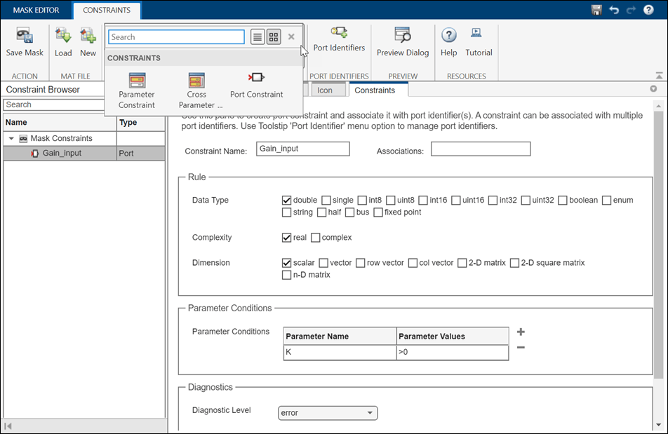 port constraint