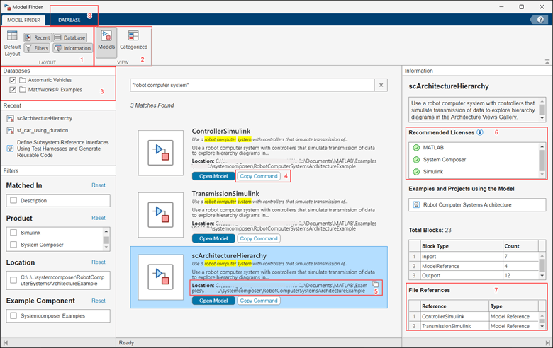 Model Finder UI