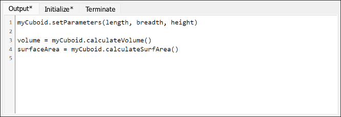 Python block output pane