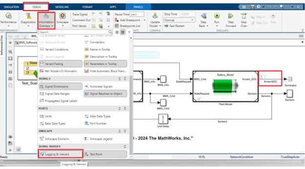 Logging and viewers in the Debug tab