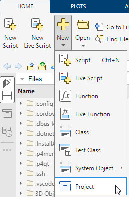 How to create projects from folder