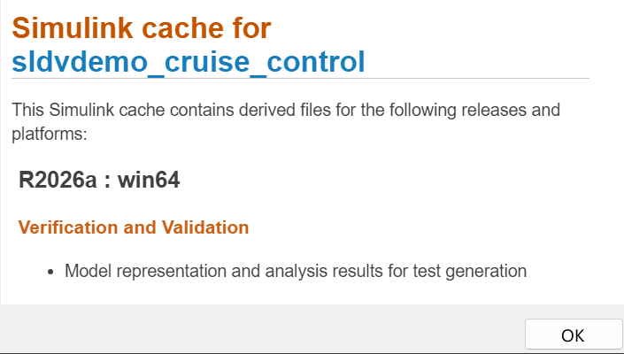 Share Simulink Cache File for Faster Analysis - MATLAB & Simulink