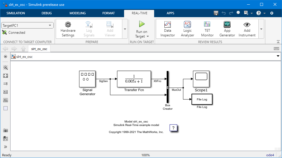 Real-Time Controller - MATLAB & Simulink