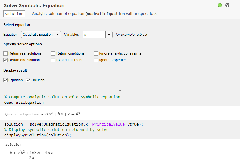 solve equations withou symbolic math toolbox