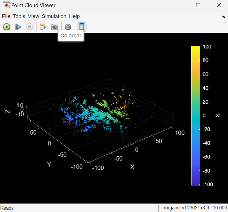 Visualization of colorbar in the Point Cloud Viewer block