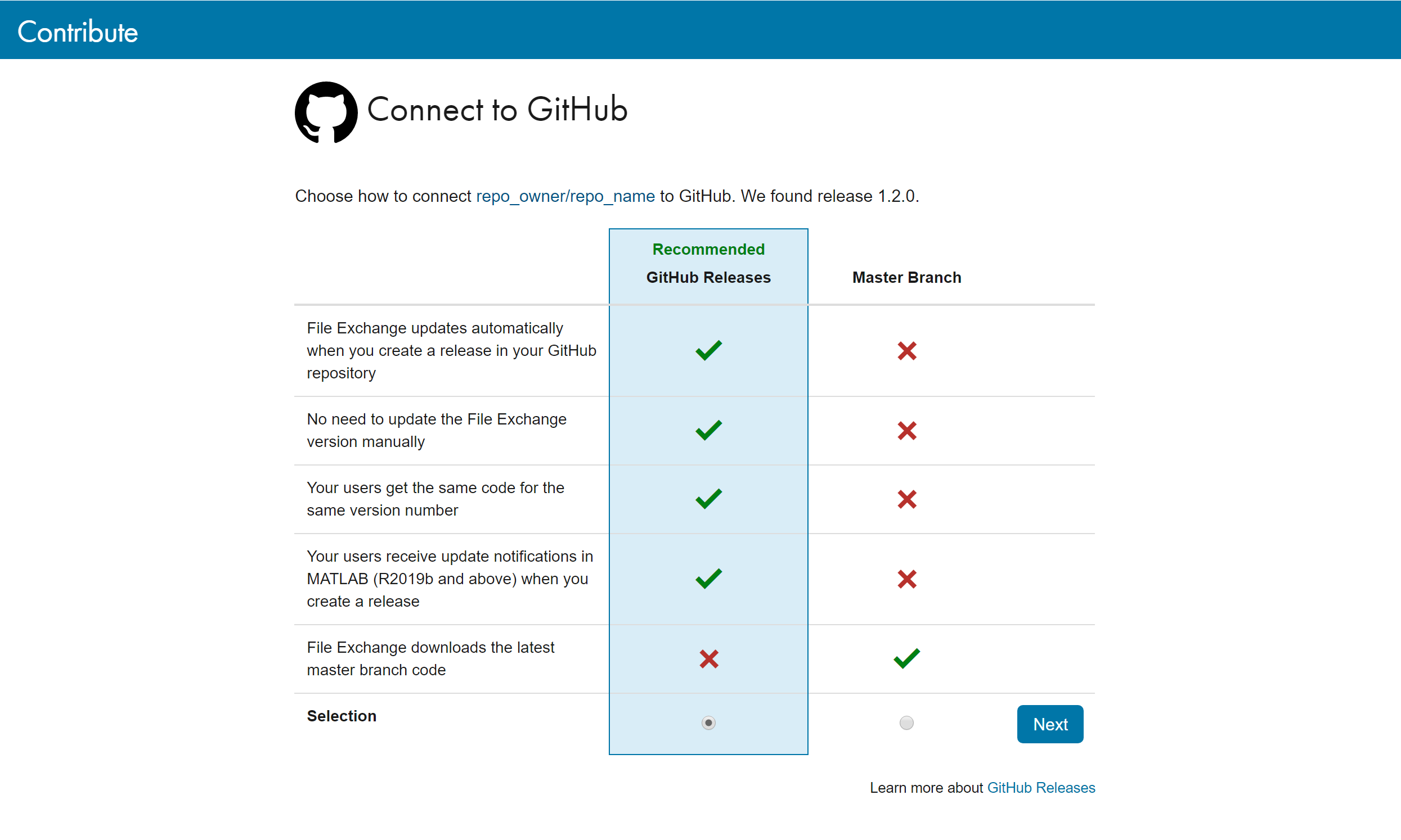 GitHub Releases in File Exchange