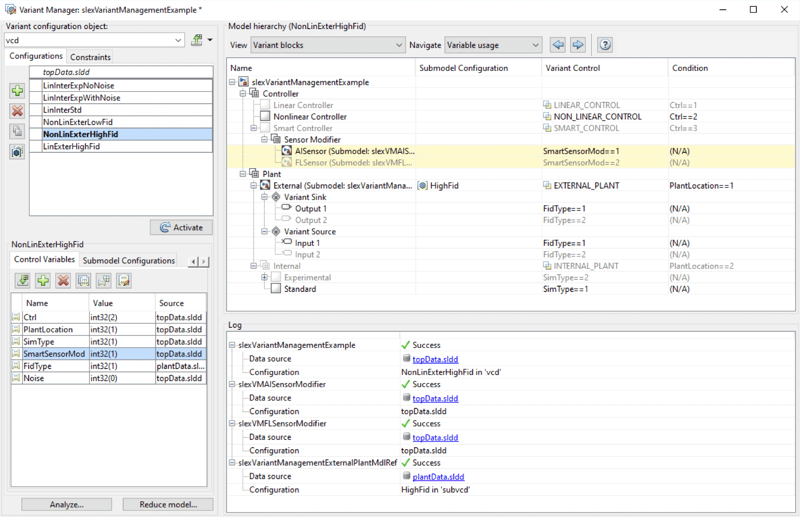 Configure Model Variations