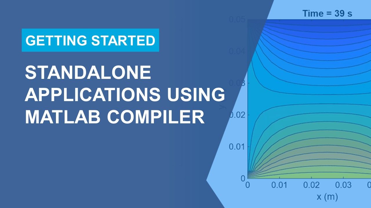 Package MATLAB programs as standalone applications using MATLAB Compiler. Share these applications royalty-free with users who do not have MATLAB. 