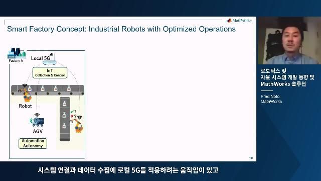 MathWorks 제품의 고객 사용 사례를 포함, 로보틱스 시스템 및 응용 프로그램 개발 동향을 소개합니다. 새로운 로보틱스 플랫폼 설계부터 로봇을 위한 자율 기술 개발에 이르기까지 복잡한 자율 로봇의 개발 프로세스에서 MATLAB 및 Simulink 를 사용하는 방법에 대한 통찰력을 얻을 수 있습니다.