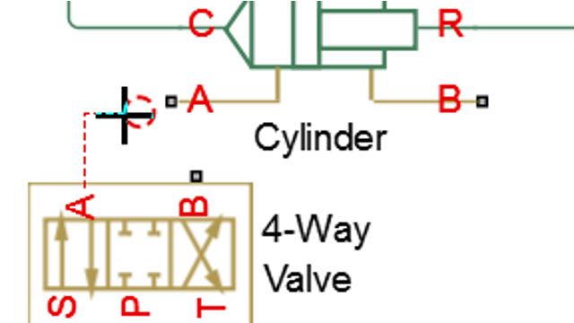 Drawing of script program for hydraulic support