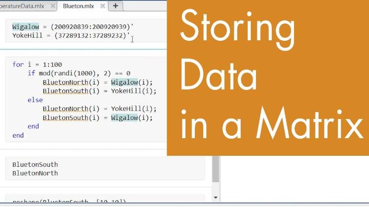 How to Make a Matrix in a Loop in MATLAB - Video - MATLAB